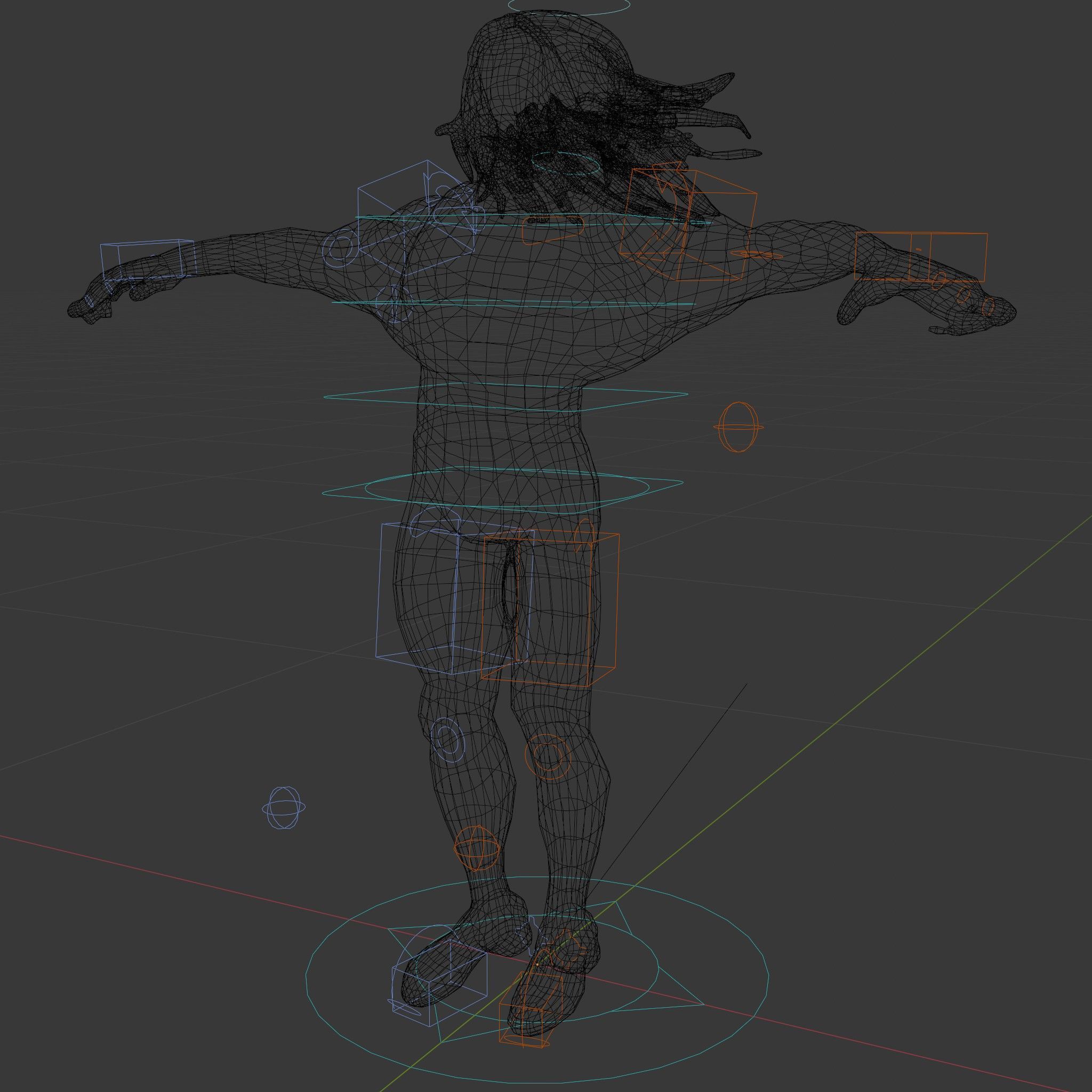 Athletic Runner Character Model Rigged and Animated for Games Low-poly 3D model_6