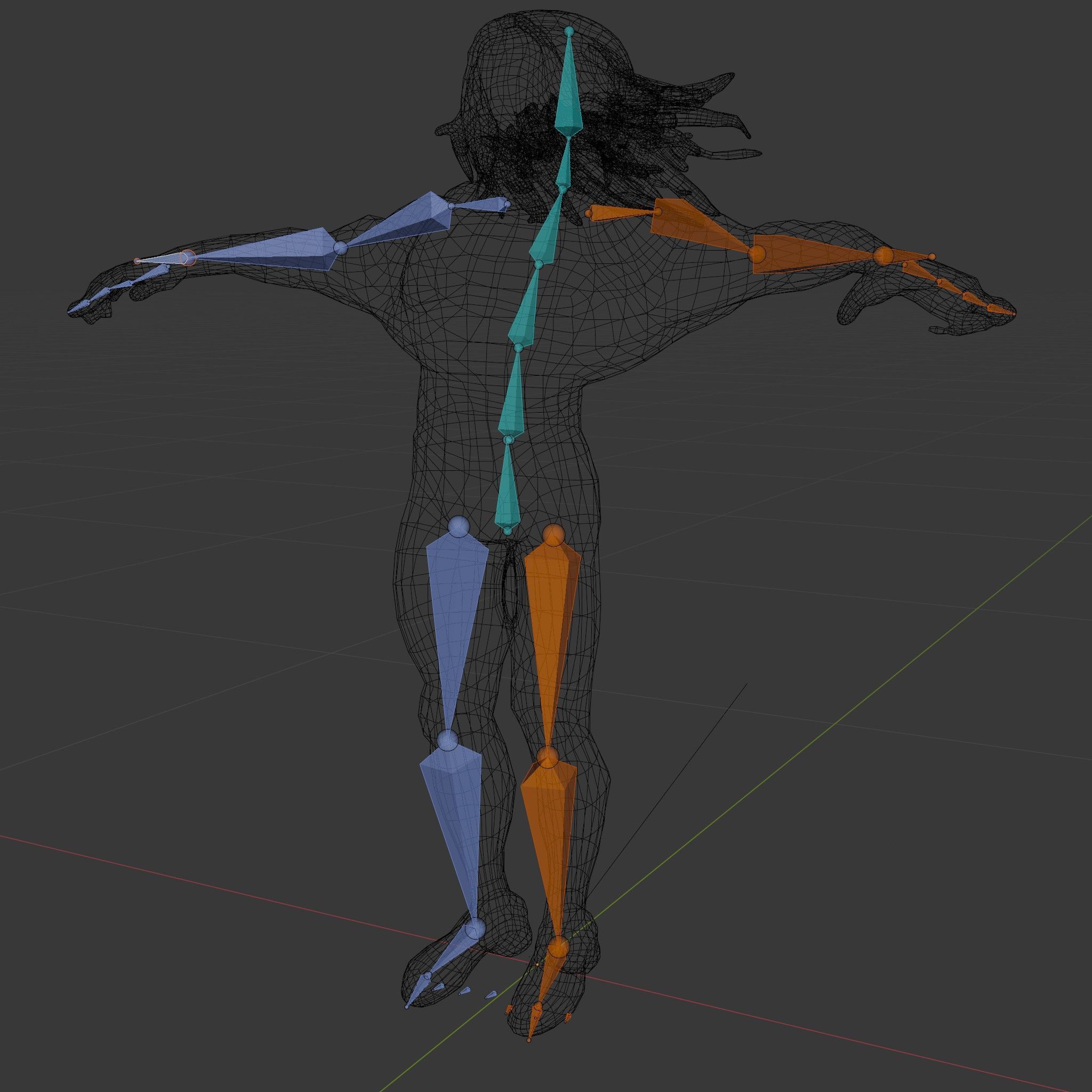 Athletic Runner Character Model Rigged and Animated for Games Low-poly 3D model_7