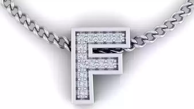 Initial Letter Pendant F