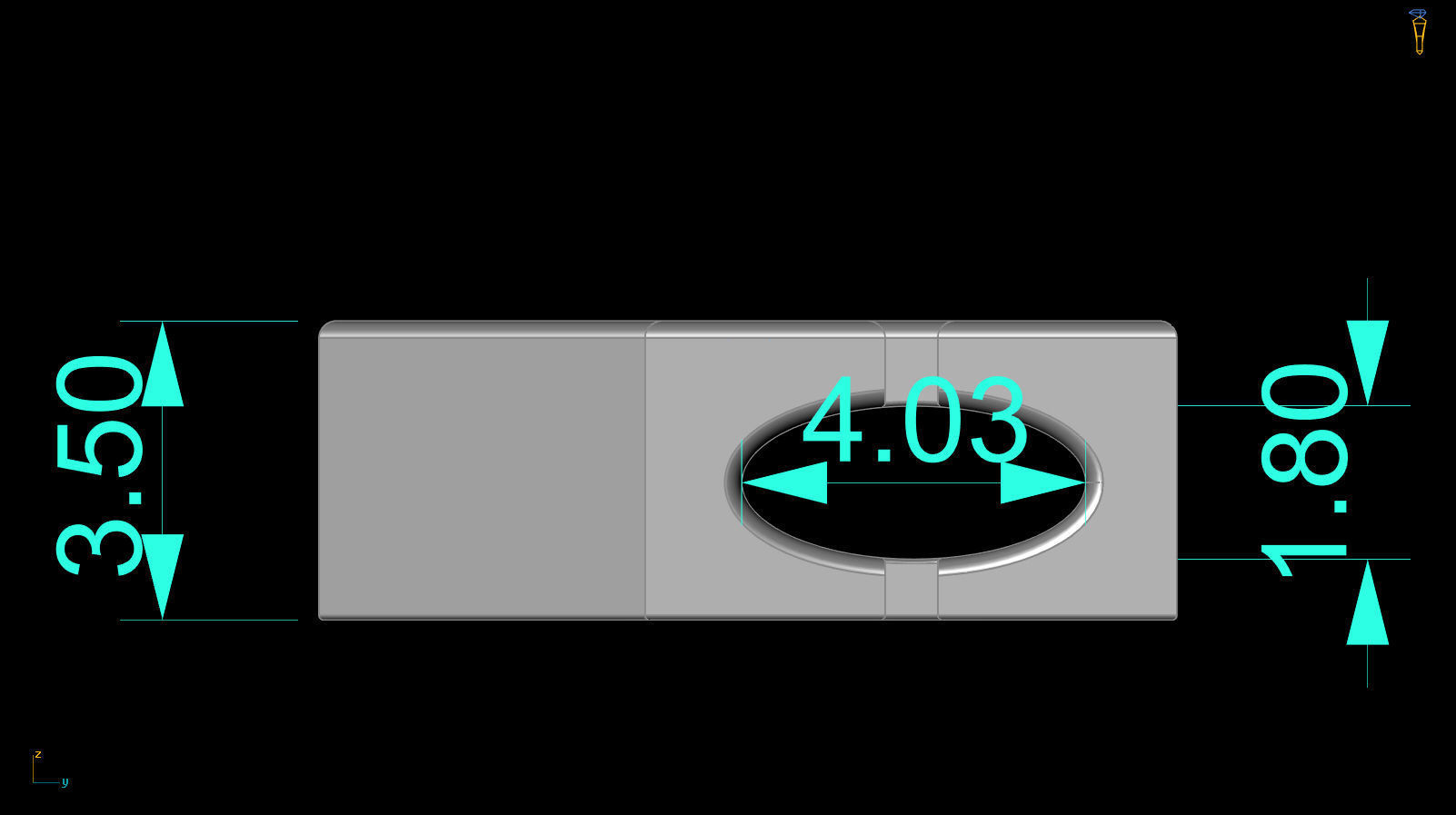 Initial Letter Pendant F 3D print model_4