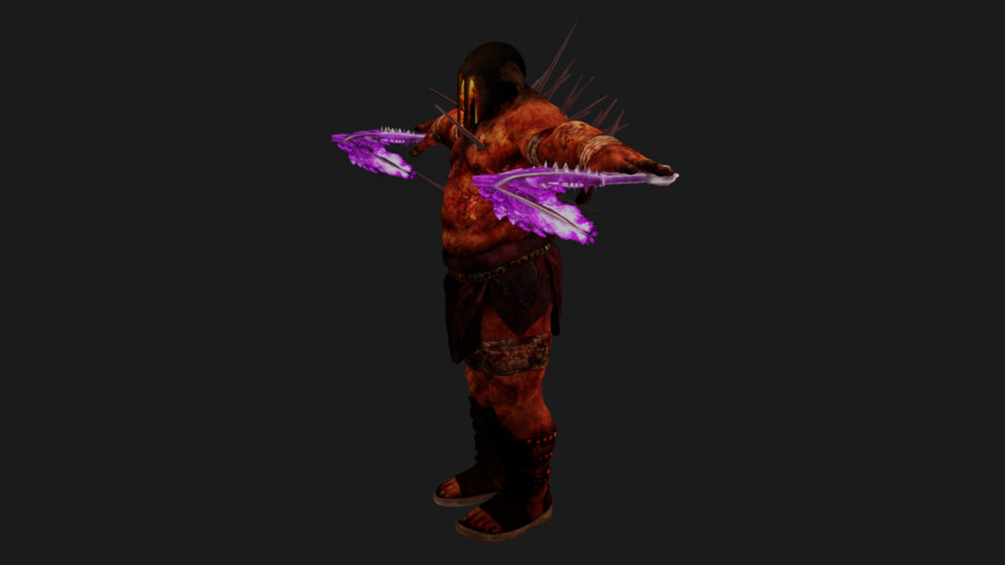 god of war 3 hades 3D model_2