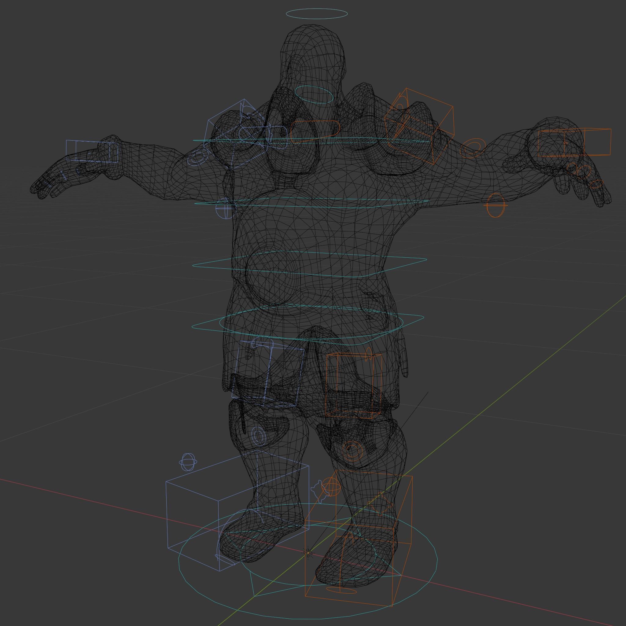 Bearded Warrior Rigged and Animated Character Model Low-poly 3D model_6