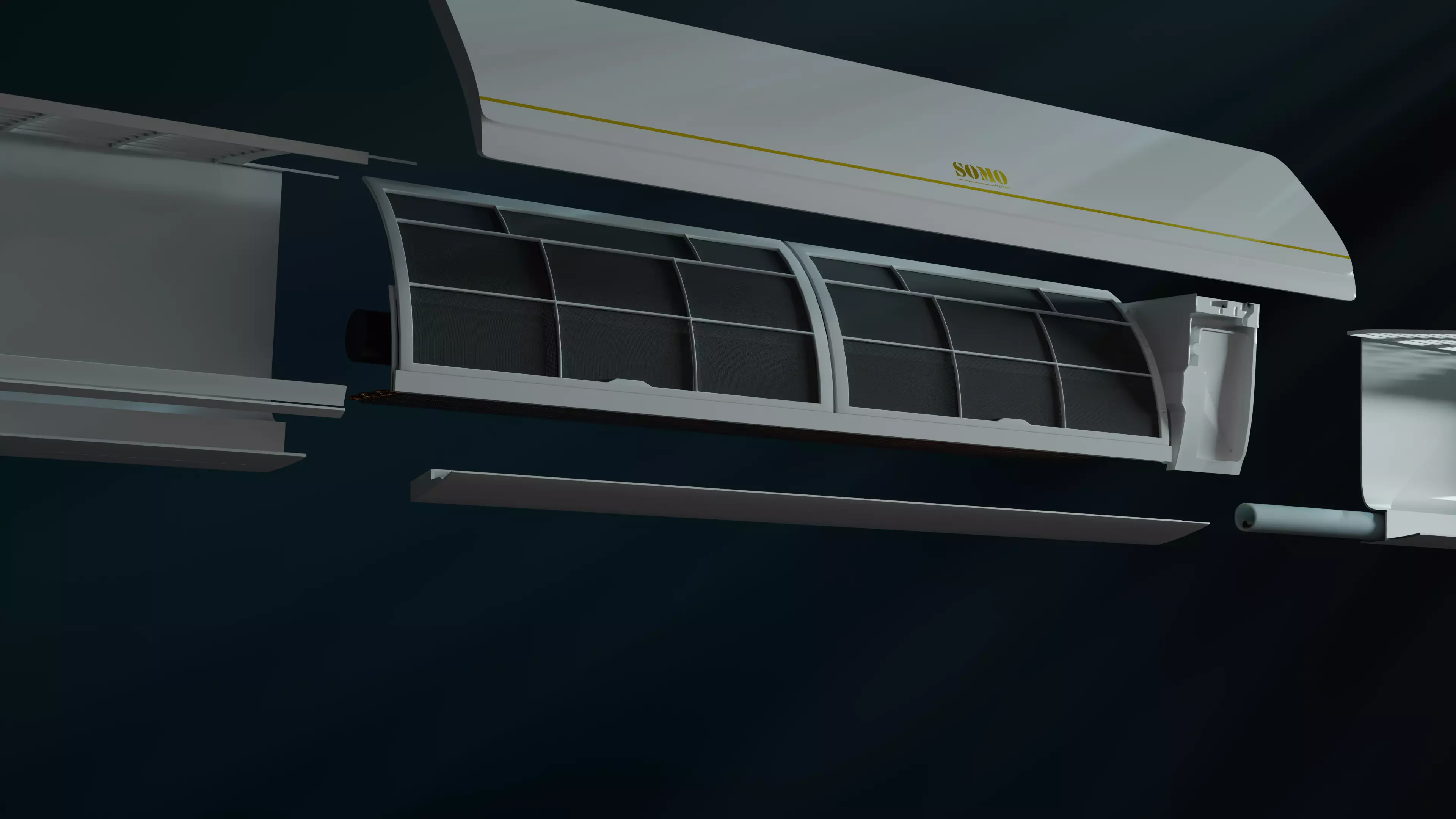 air conditioner full model 3D model_0