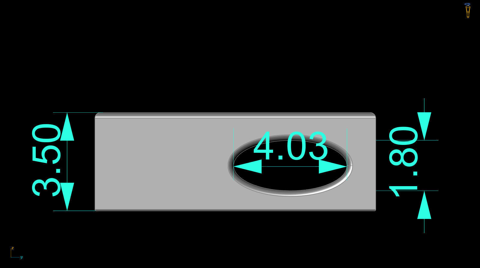 Initial Letter Pendant H 3D print model_4