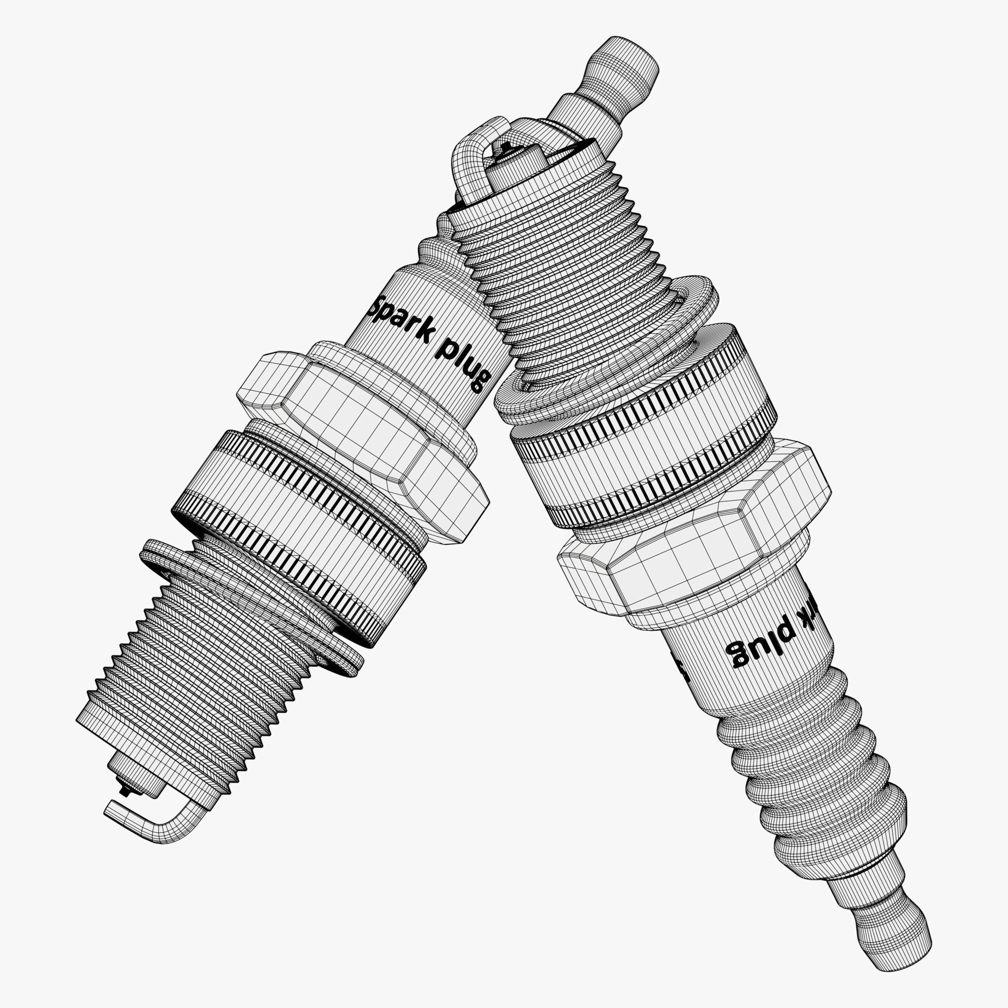 Spark Plug Ignition Auto Part M1 3D model_11
