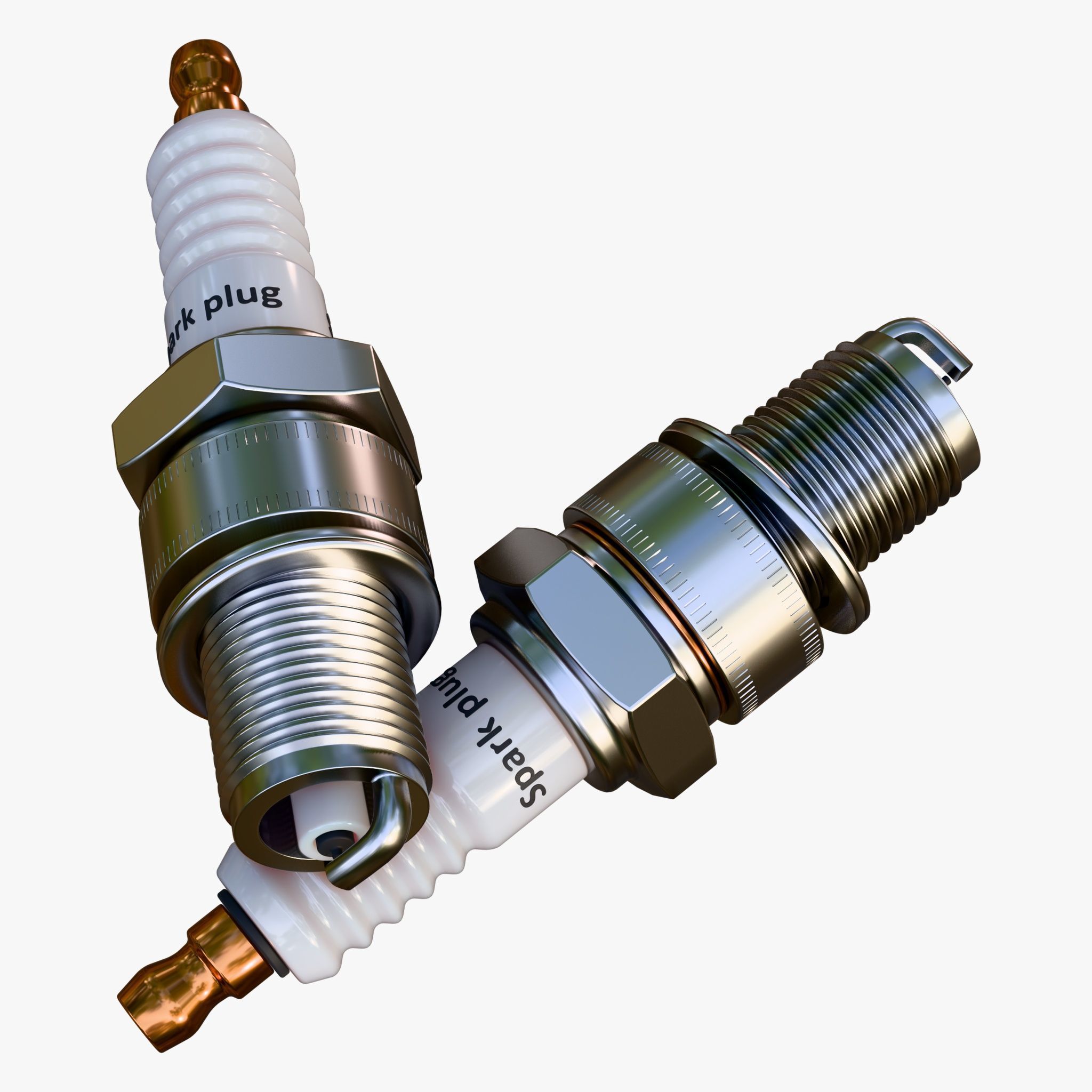 Spark Plug Ignition Auto Part M1 3D model_1