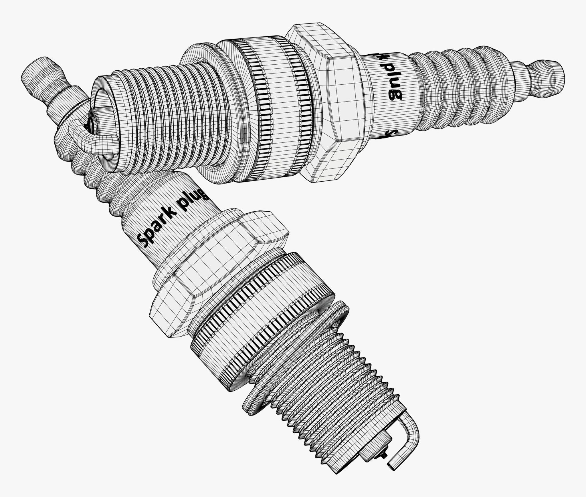 Spark Plug Ignition Auto Part M1 3D model_9