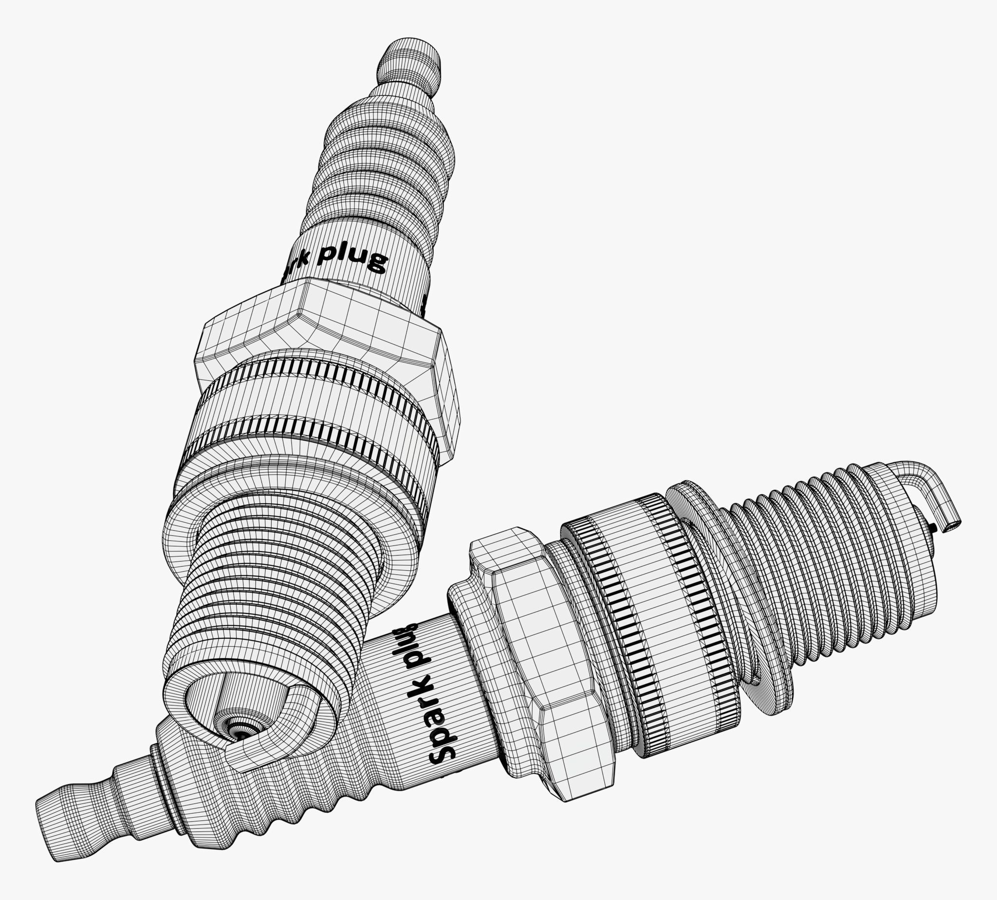 Spark Plug Ignition Auto Part M1 3D model_8