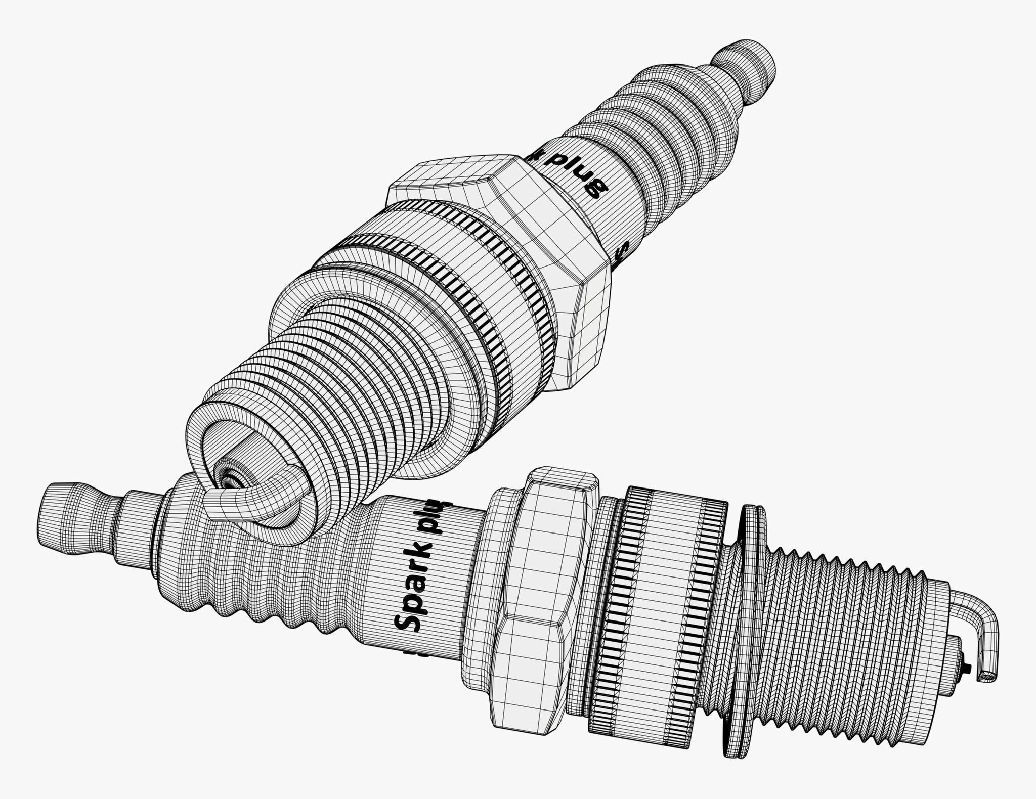 Spark Plug Ignition Auto Part M1 3D model_6