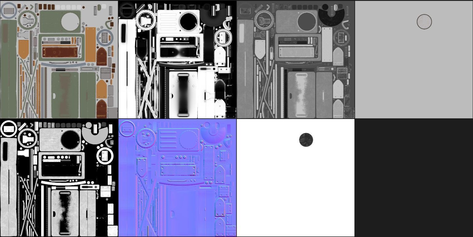 Flashlight Low-poly 3D model_10