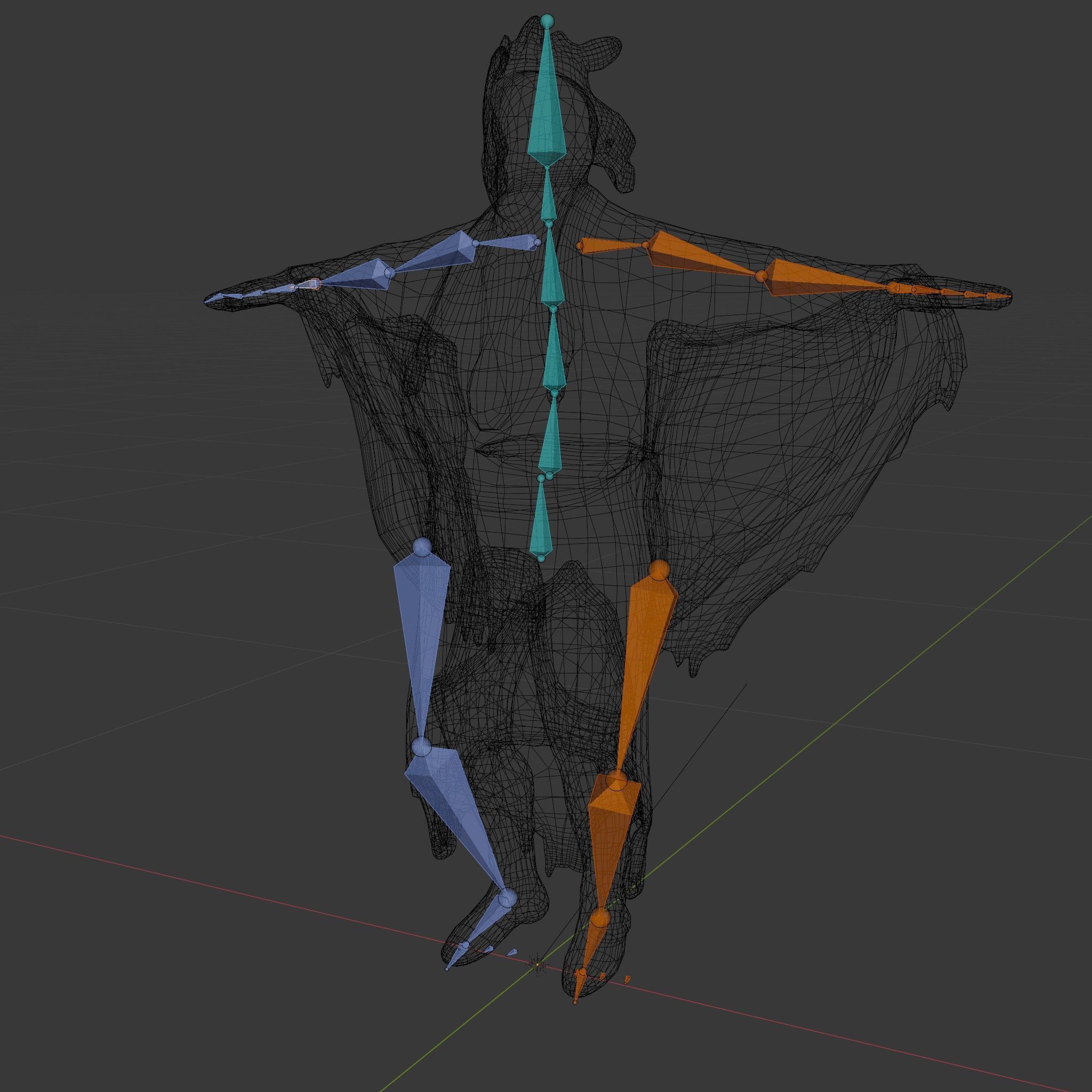 Rigged and animated elder character in traditional attire wit... Low-poly 3D model_7