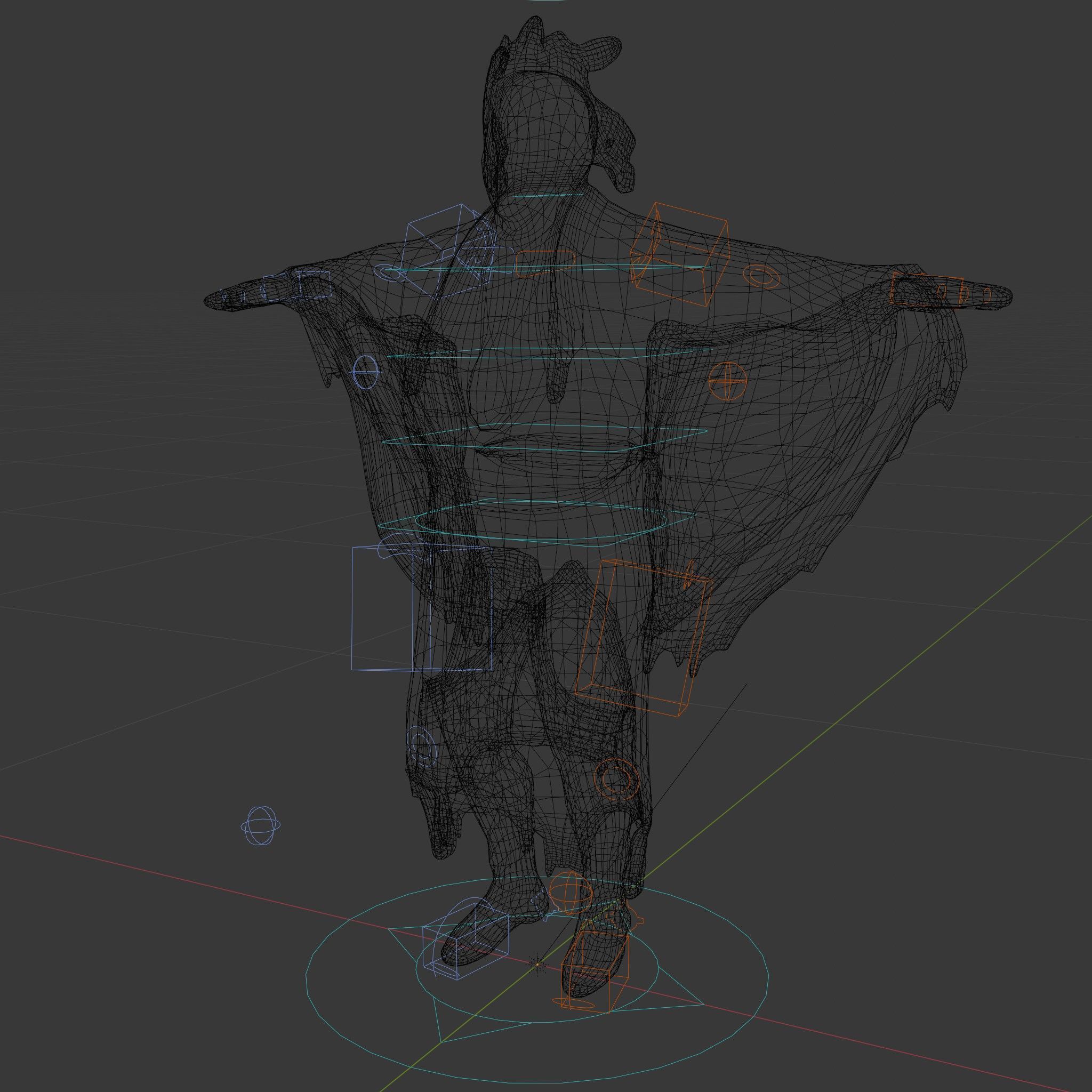 Rigged and animated elder character in traditional attire wit... Low-poly 3D model_6