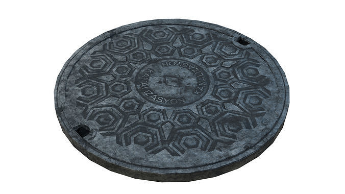 Manhole Cover - Sewer Low-poly 3D model 3D model
