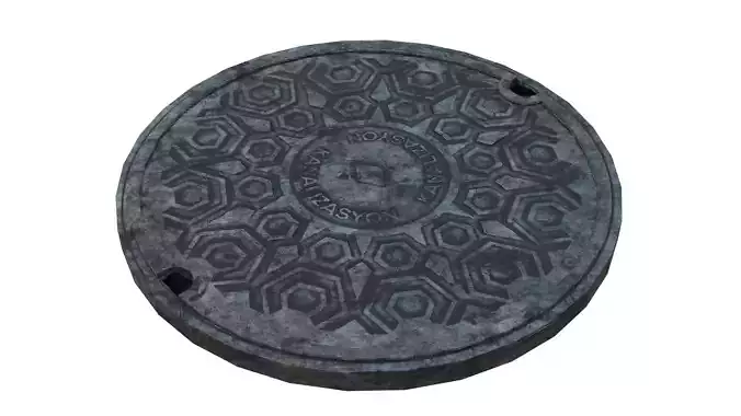 Manhole Cover - Sewer Low-poly 3D model 3D model