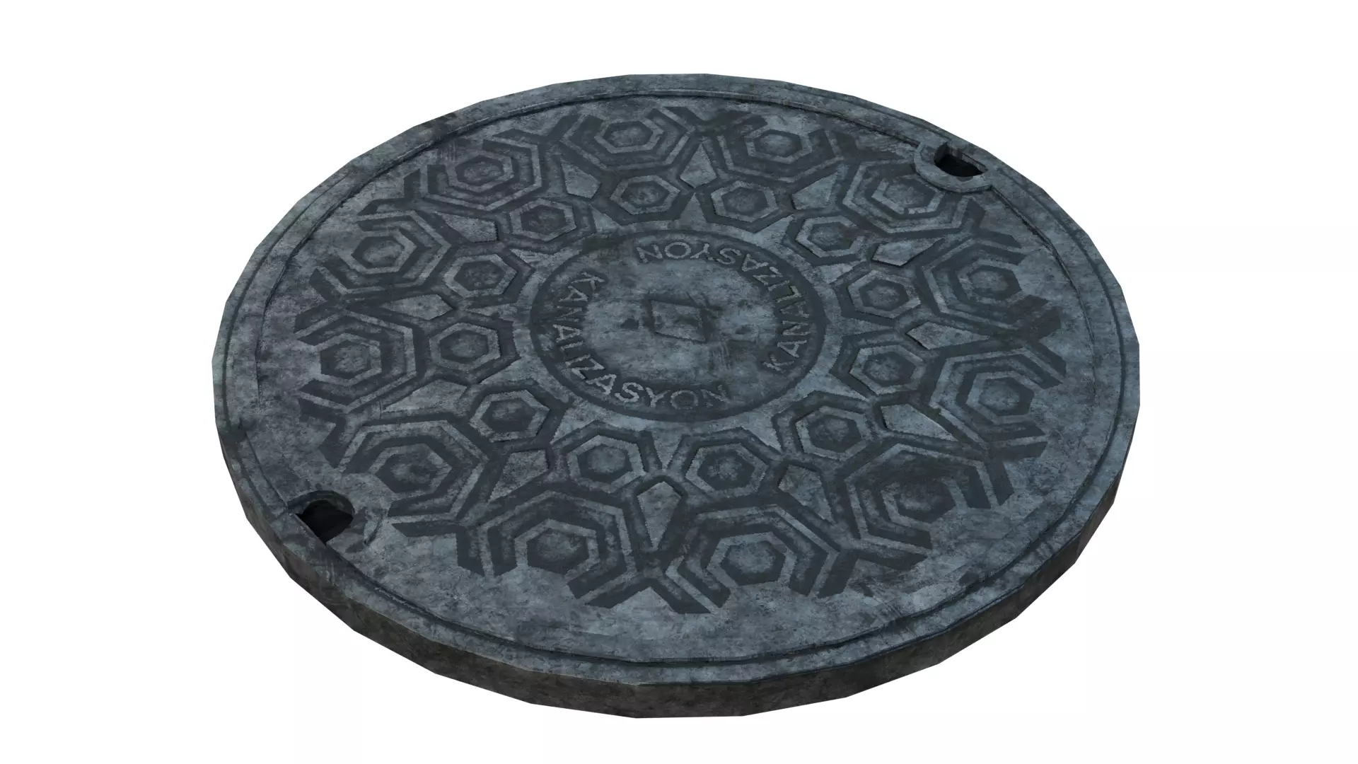 Manhole Cover - Sewer Low-poly 3D model 3D model