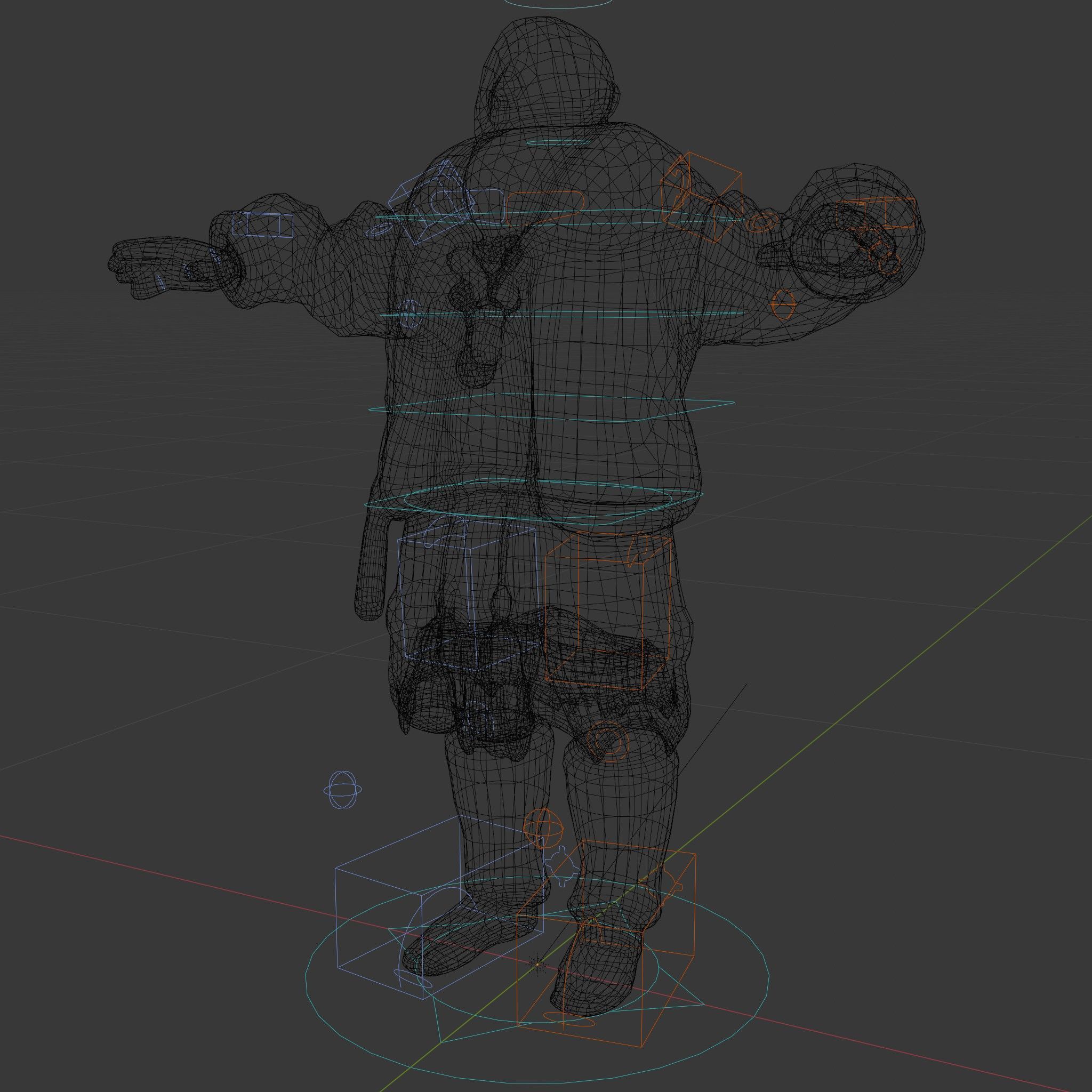Elderly Shaman Rigged and Animated D Character Model Low-poly 3D model_11