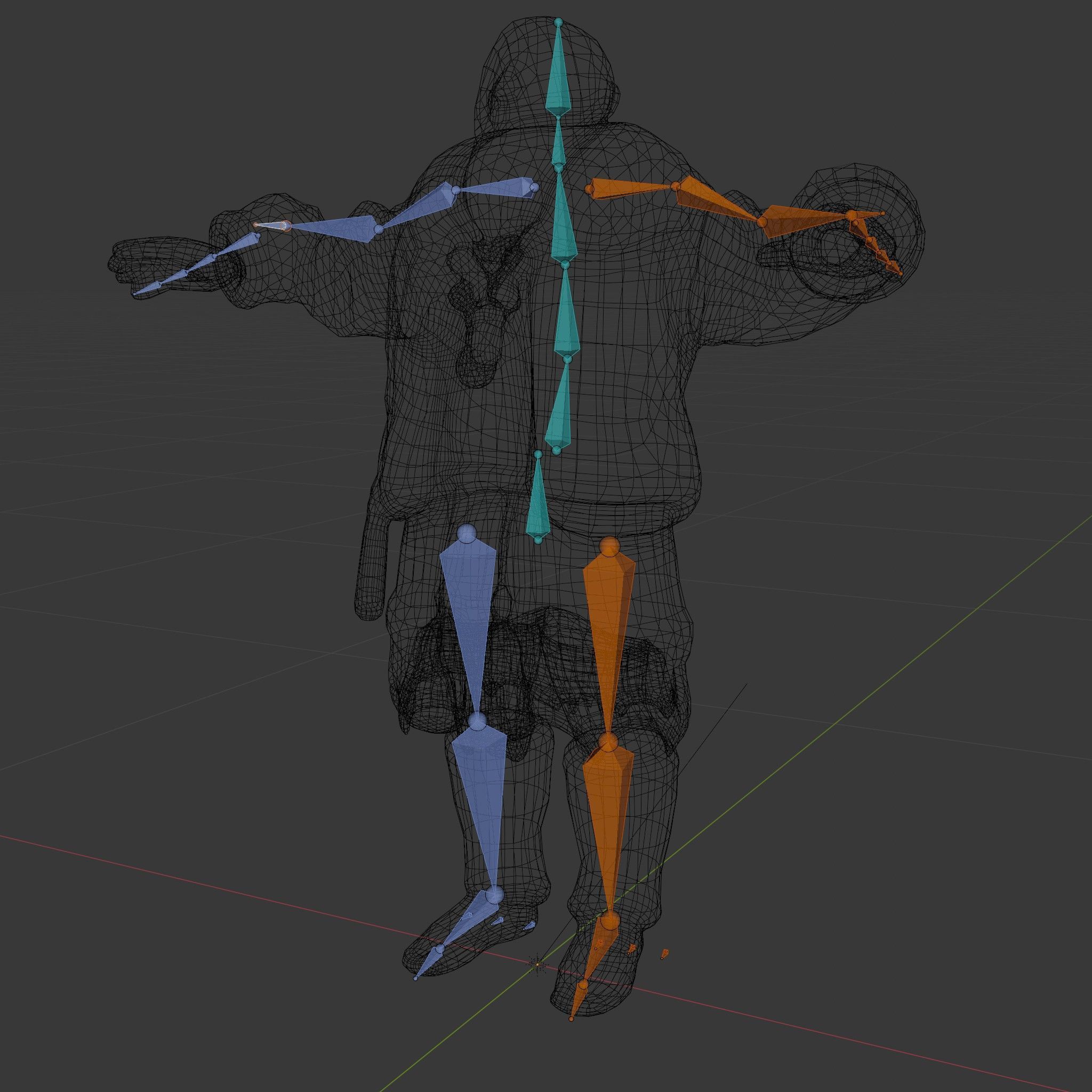 Elderly Shaman Rigged and Animated D Character Model Low-poly 3D model_6