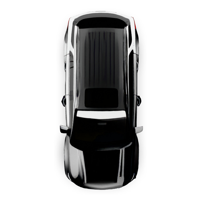 Realistic Black SUV 3D Model Low-poly 3D model_7