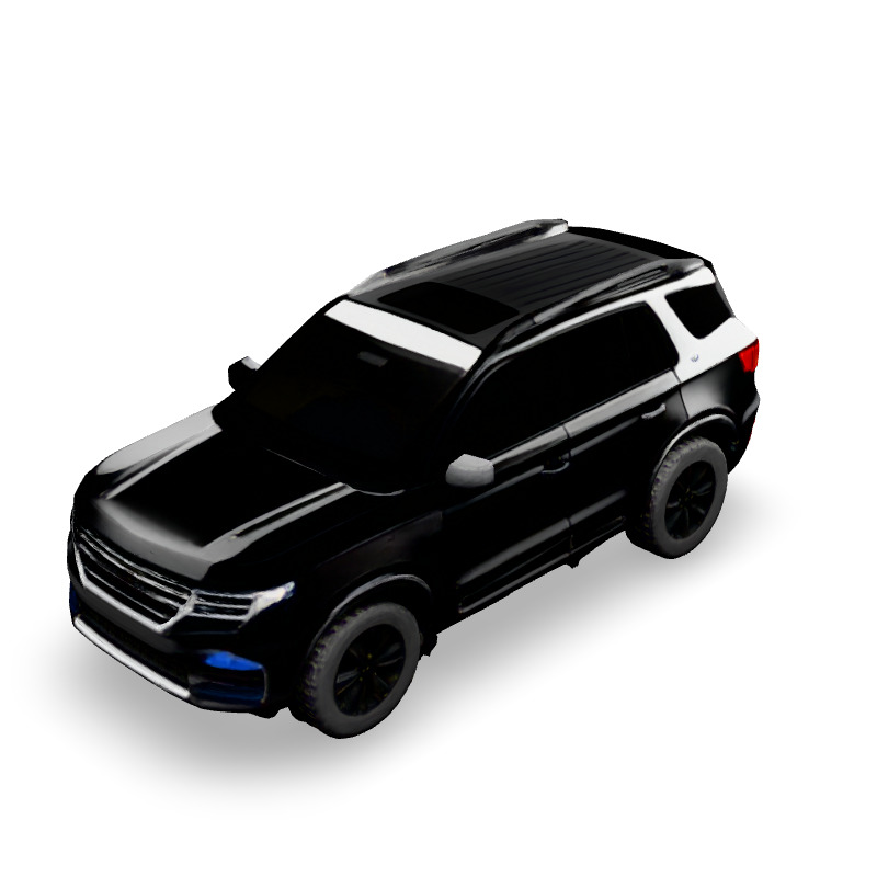 Realistic Black SUV 3D Model Low-poly 3D model_1