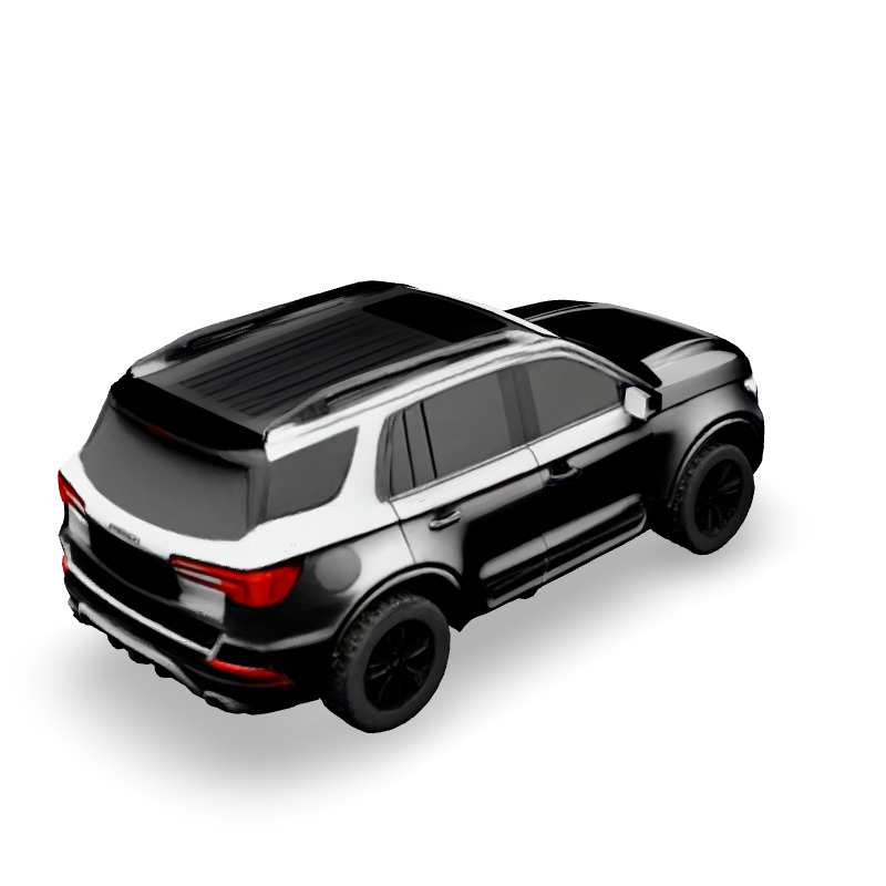 Realistic Black SUV 3D Model Low-poly 3D model_5