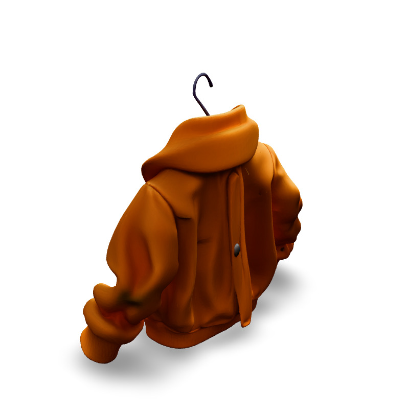 Stylish Yellow Bomber Jacket 3D Model Low-poly 3D model_4