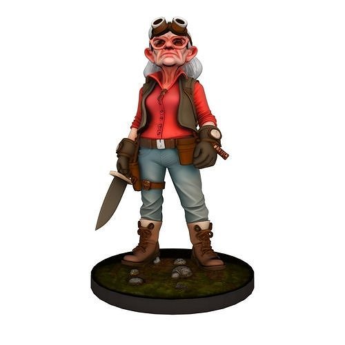 Desert Nomad Elder Explorer 3D Character Model Rugged Survival  Low-poly 3D model