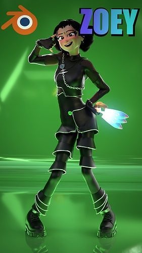 Zoey - K Pop Demon Hunters 3D model