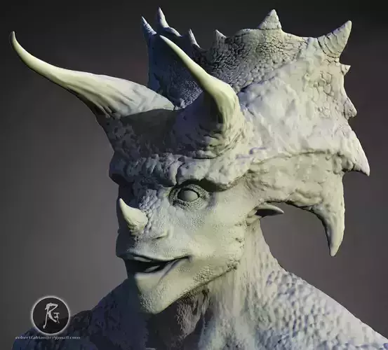 Trikeman  Guardian of the Verdant Horn 3D print model