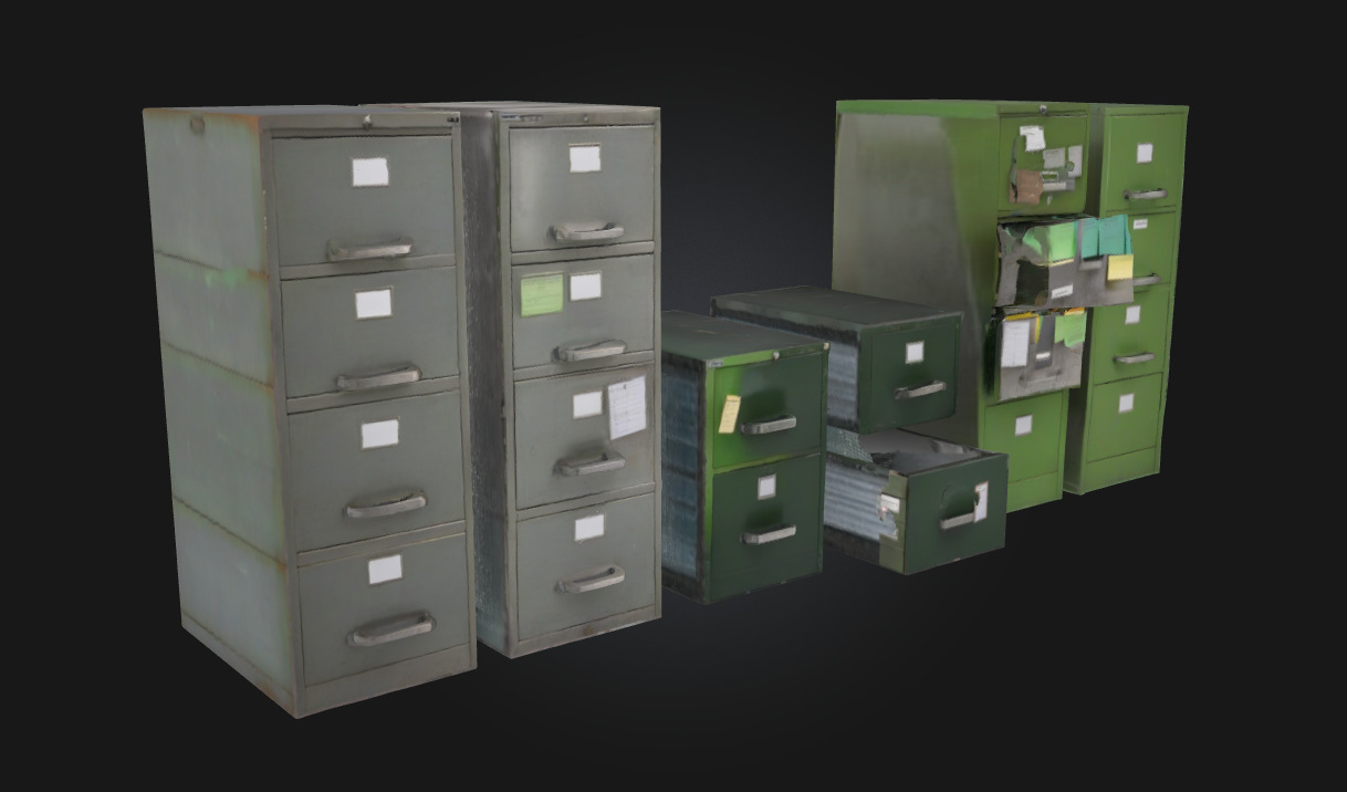 File Cabinet Collection Organized Storage for Office 3D model_1
