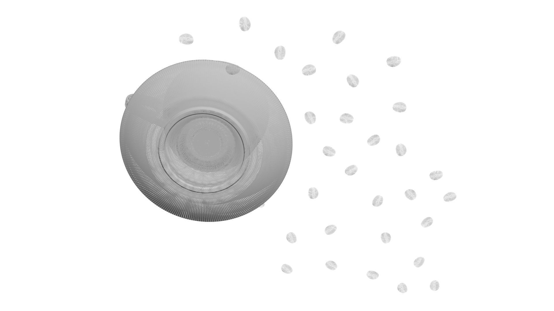 Cup of Coffee With Coffee Beans 3D model_25