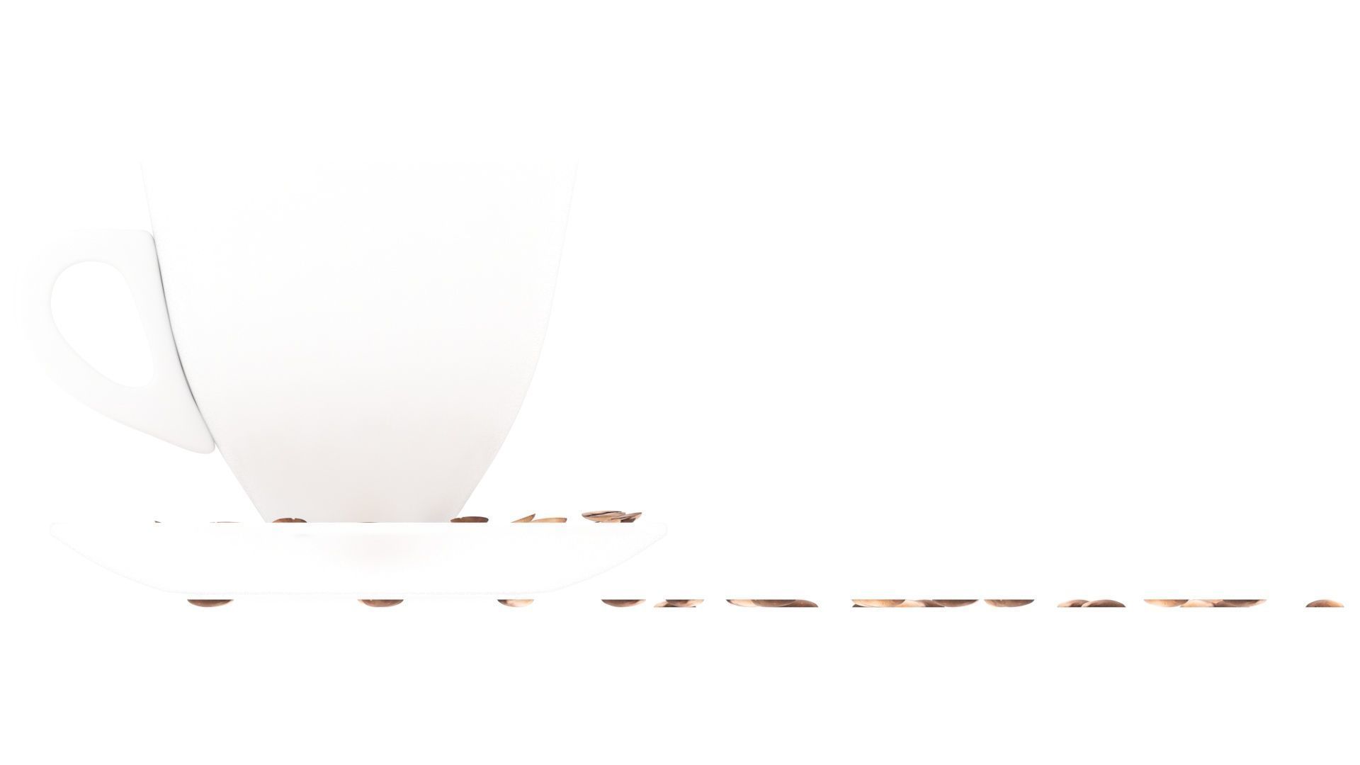 Cup of Coffee With Coffee Beans 3D model_16