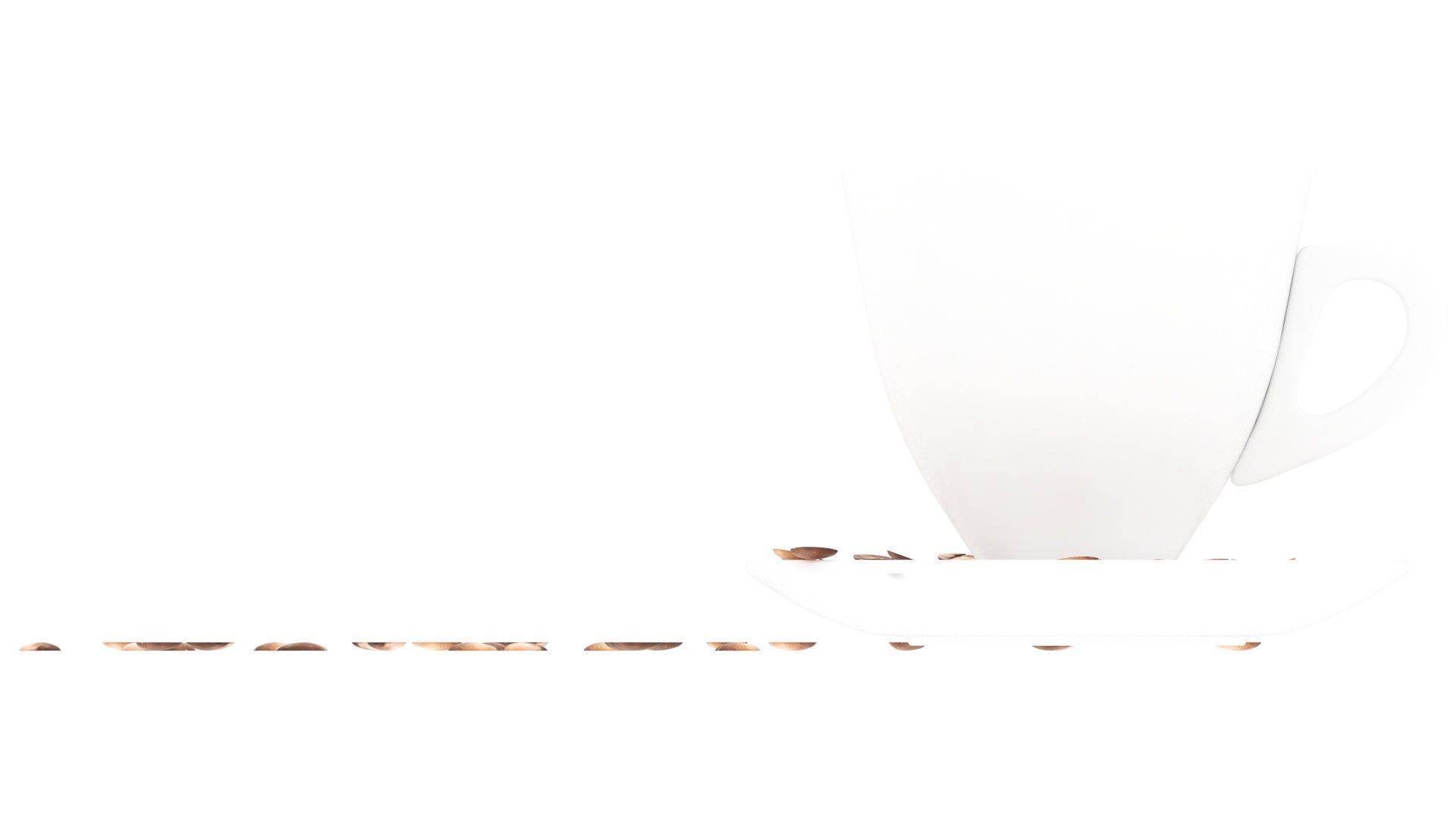 Cup of Coffee With Coffee Beans 3D model_19