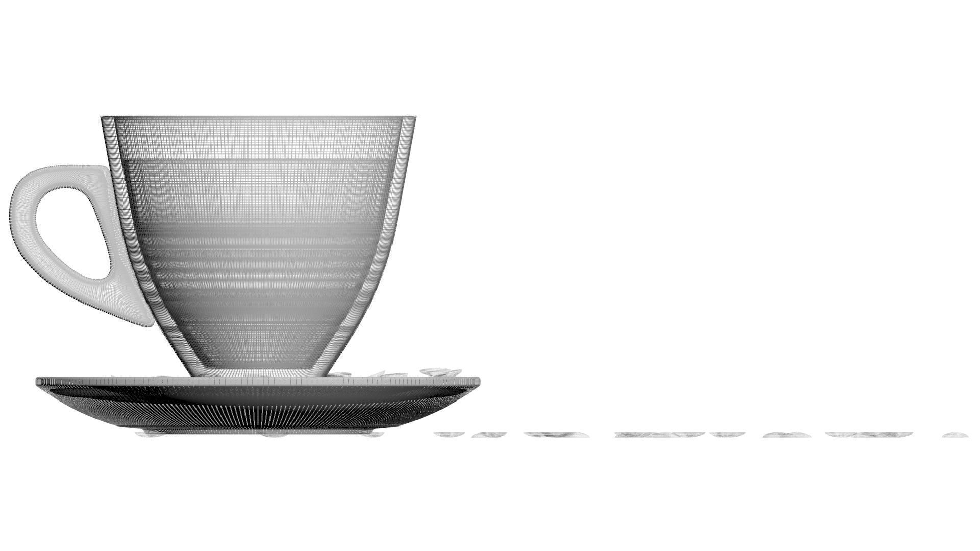 Cup of Coffee With Coffee Beans 3D model_28