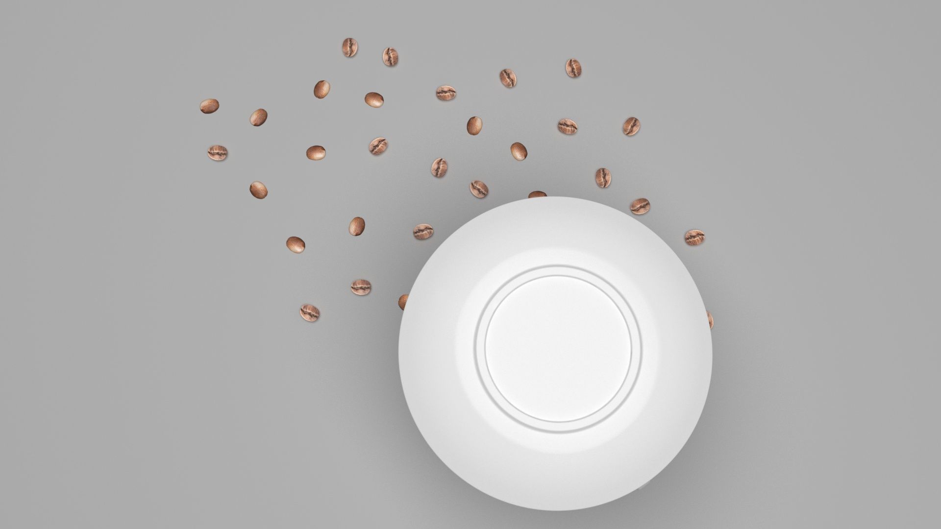 Cup of Coffee With Coffee Beans 3D model_5