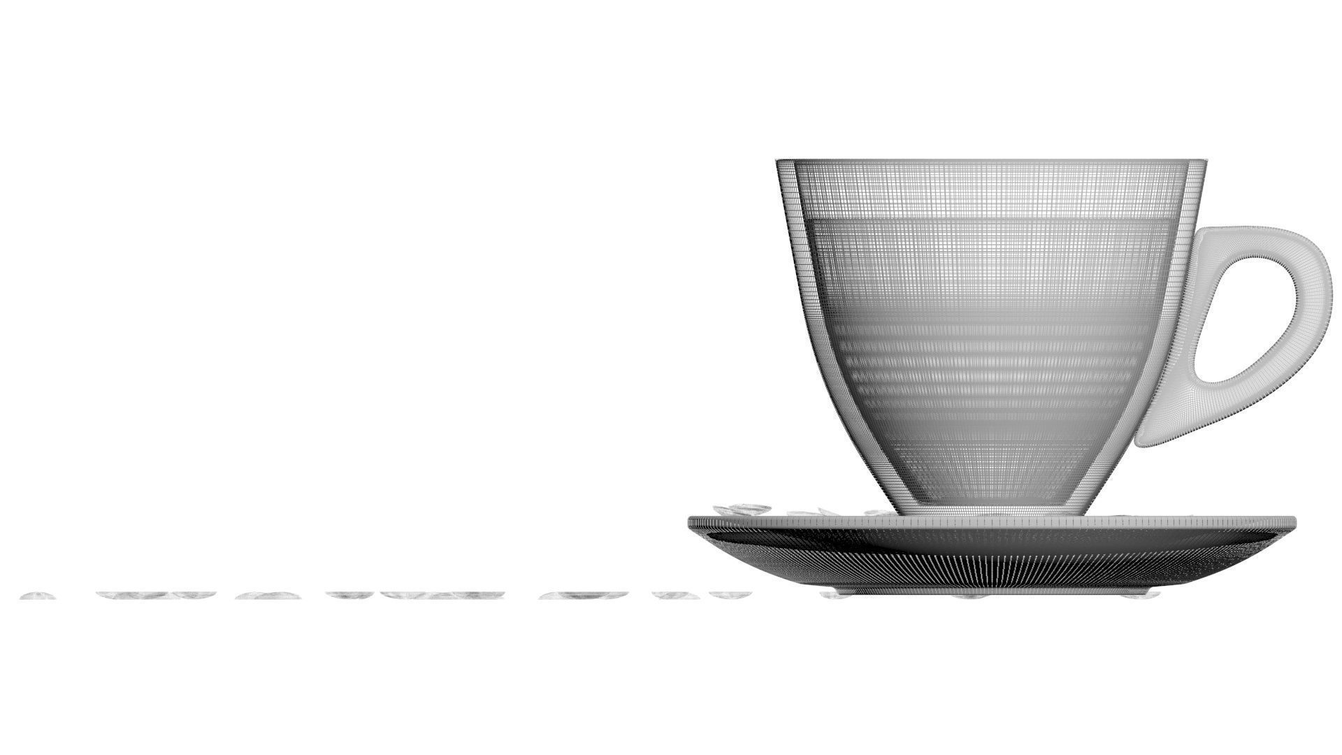 Cup of Coffee With Coffee Beans 3D model_31