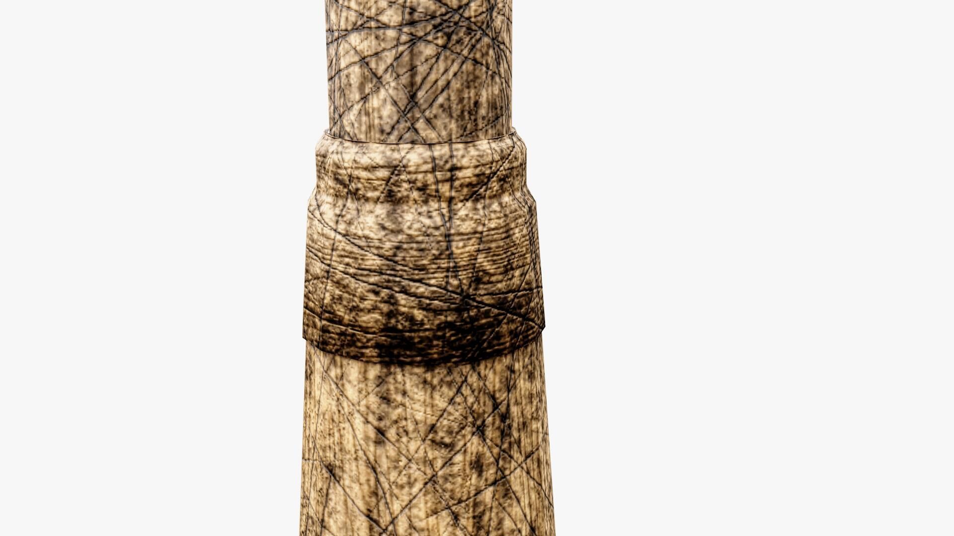 Post Apocalyptic BaseBall Bat Low-poly 3D model_10