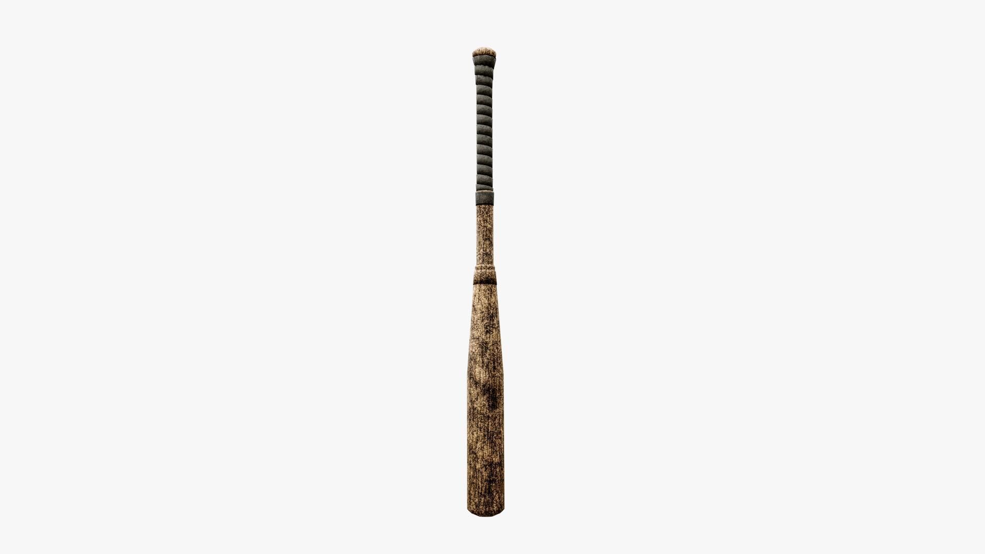 Post Apocalyptic BaseBall Bat Low-poly 3D model_1