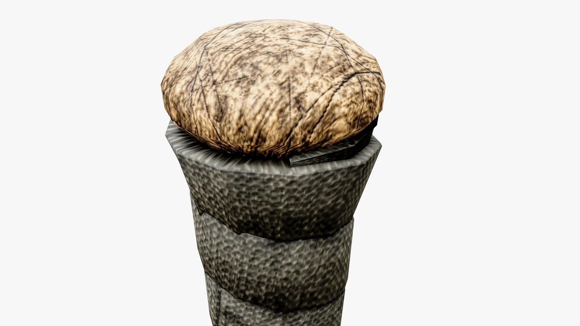 Post Apocalyptic BaseBall Bat Low-poly 3D model_8