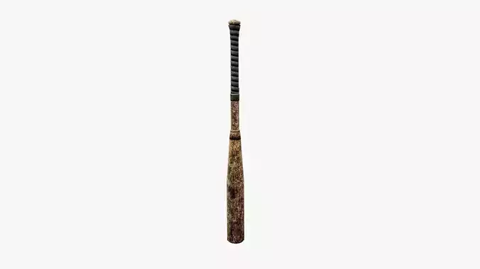 Post Apocalyptic BaseBall Bat Low-poly 3D model