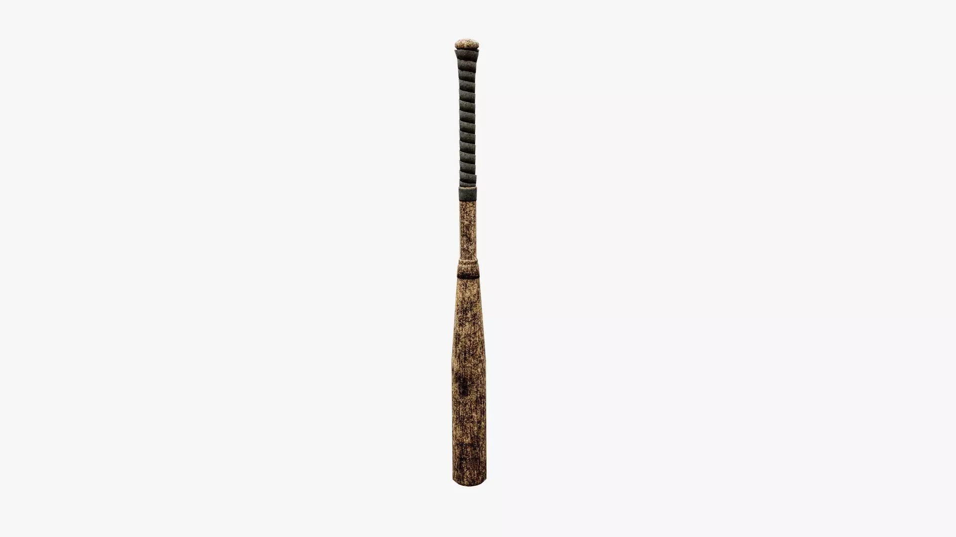 Post Apocalyptic BaseBall Bat Low-poly 3D model_0