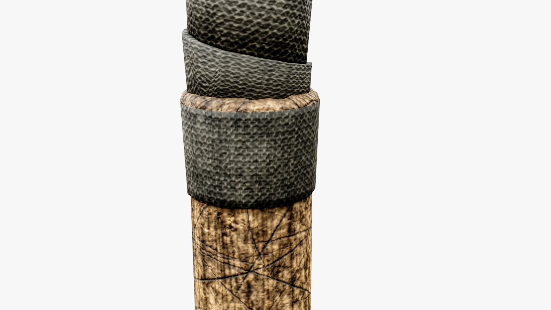 Post Apocalyptic BaseBall Bat Low-poly 3D model_9