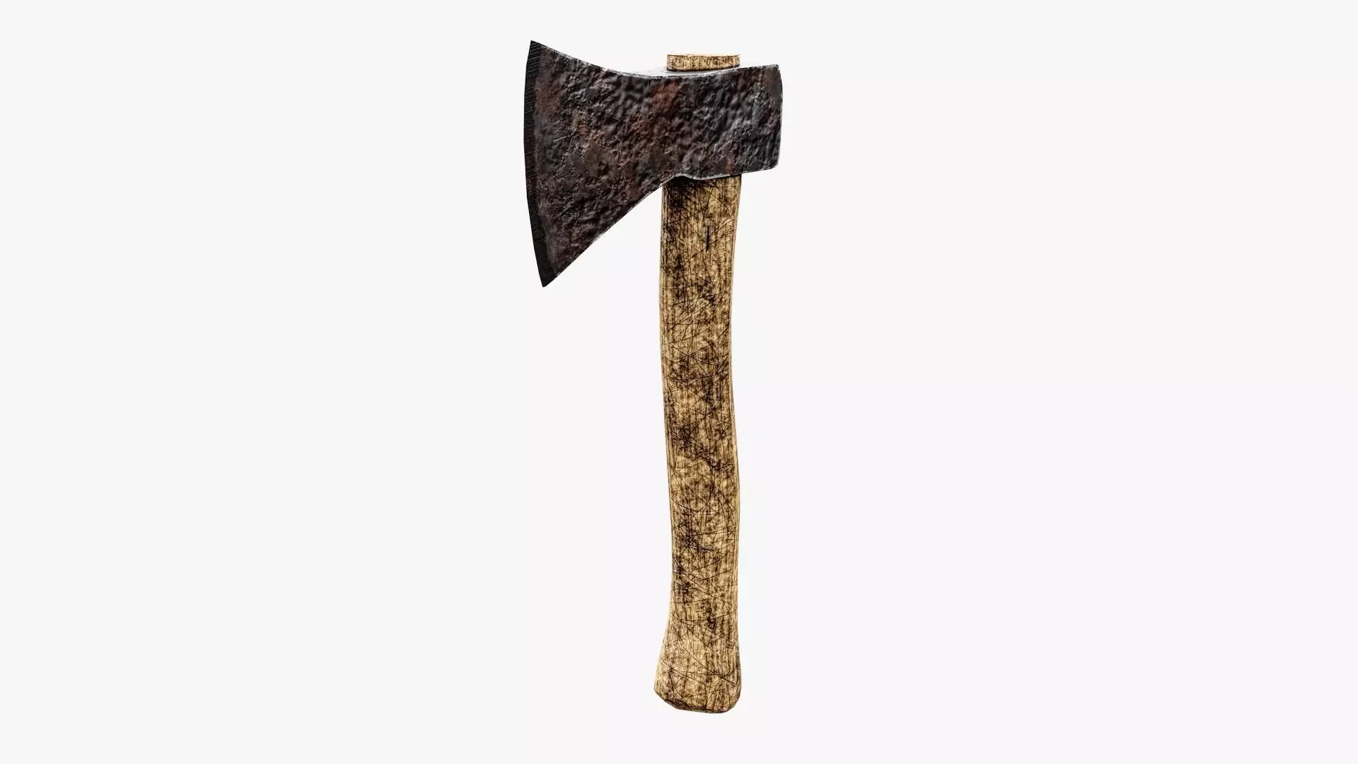 Post Apocalyptic Old Axe Low-poly 3D model