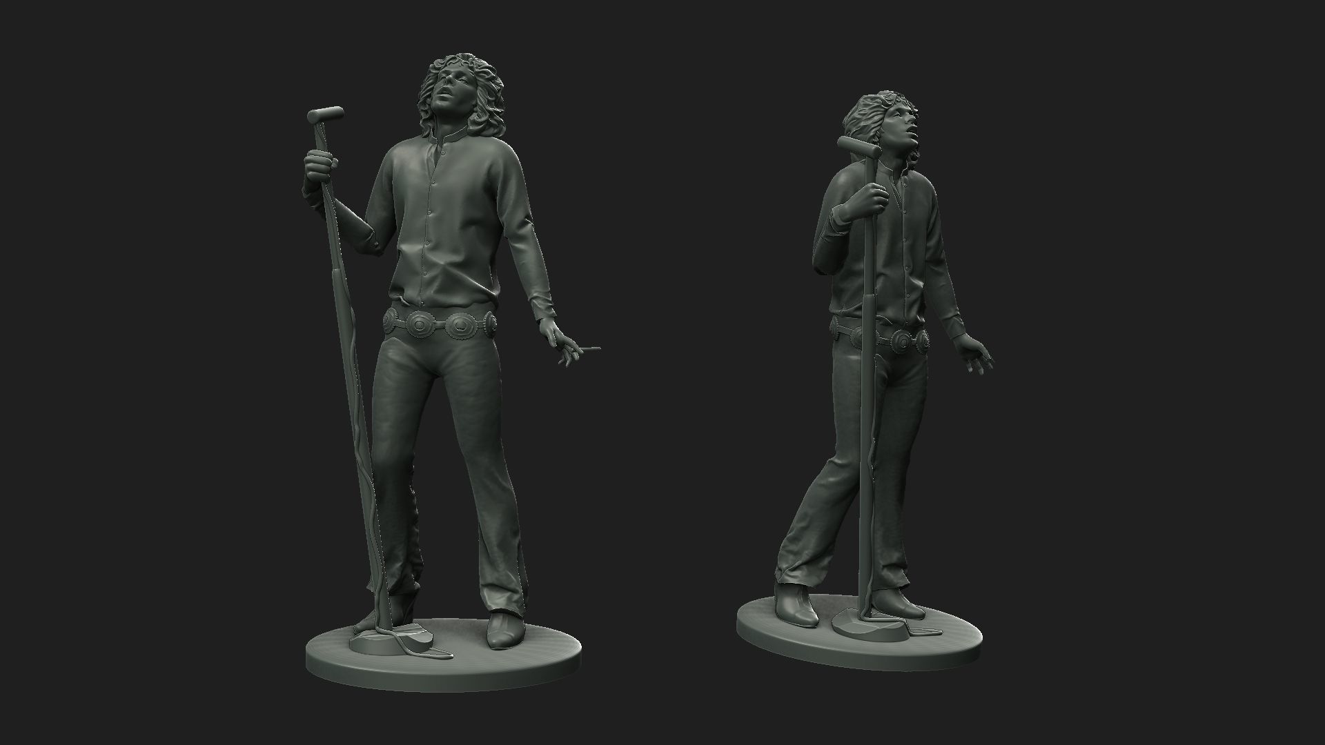 Jim Morrison figure 3D print model_1