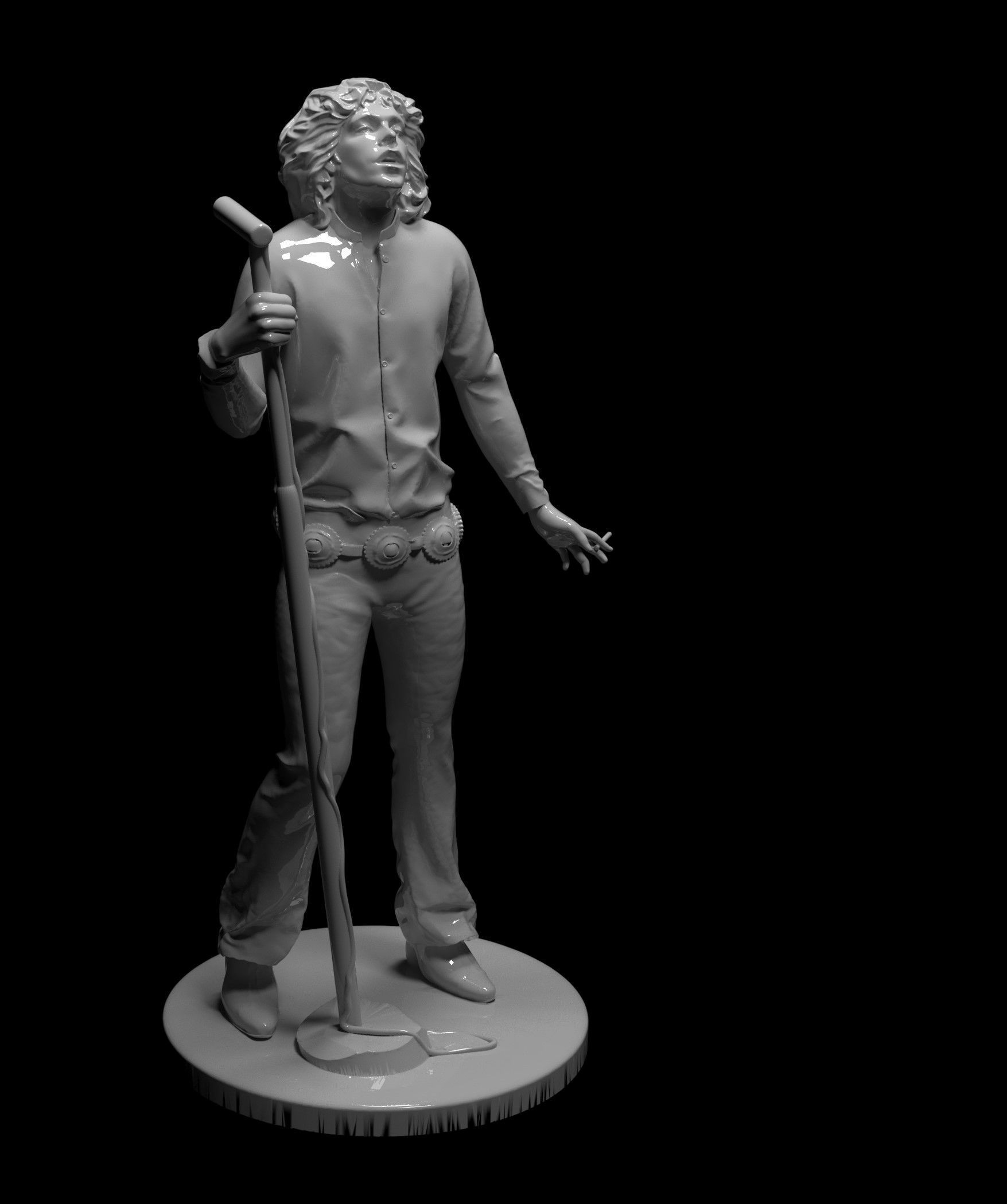 Jim Morrison figure 3D print model_2
