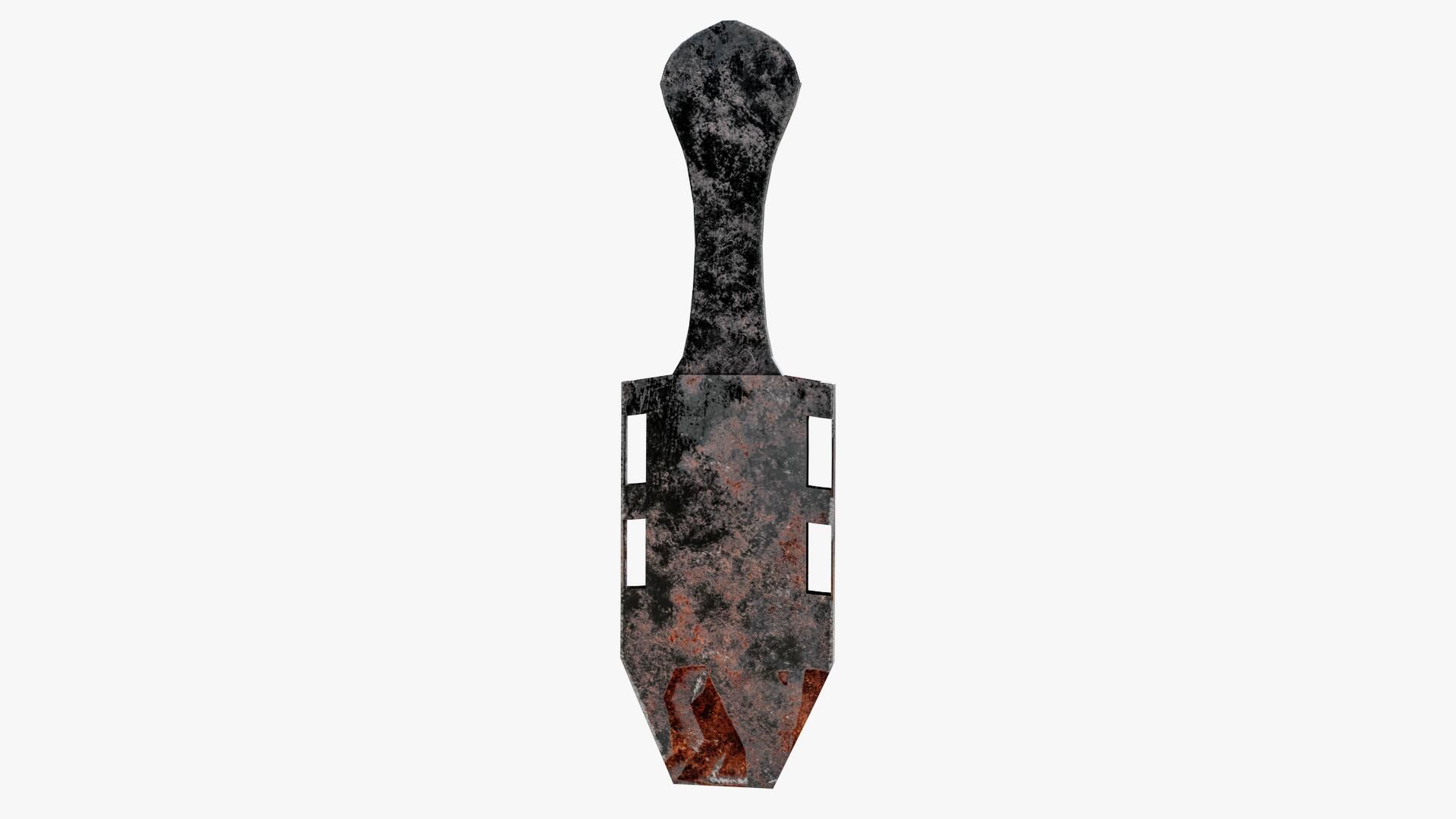 Post Apocalyptic Throwing Knife Low-poly 3D model_7