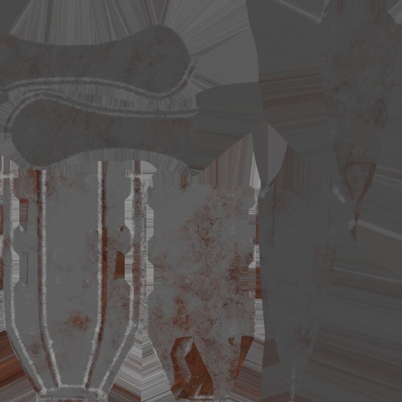 Post Apocalyptic Throwing Knife Low-poly 3D model_24