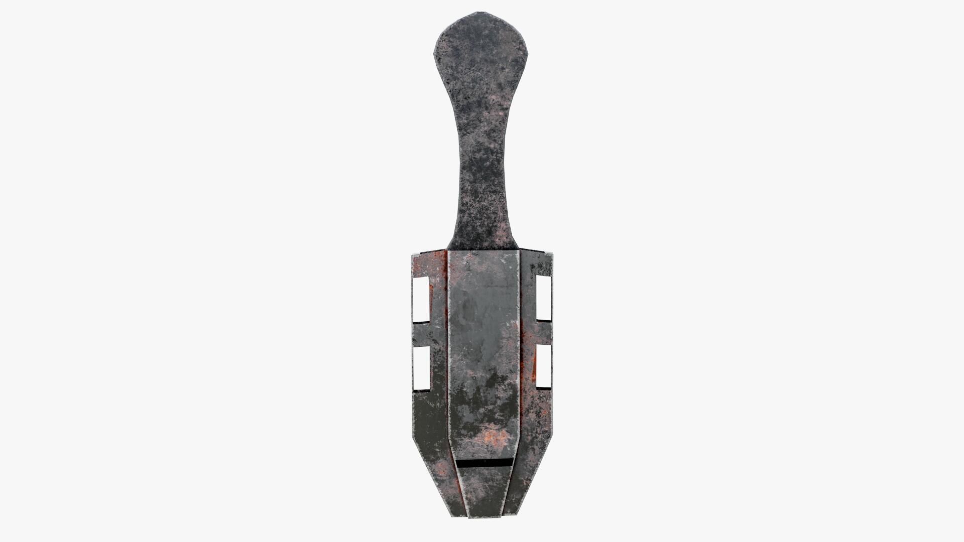 Post Apocalyptic Throwing Knife Low-poly 3D model_6
