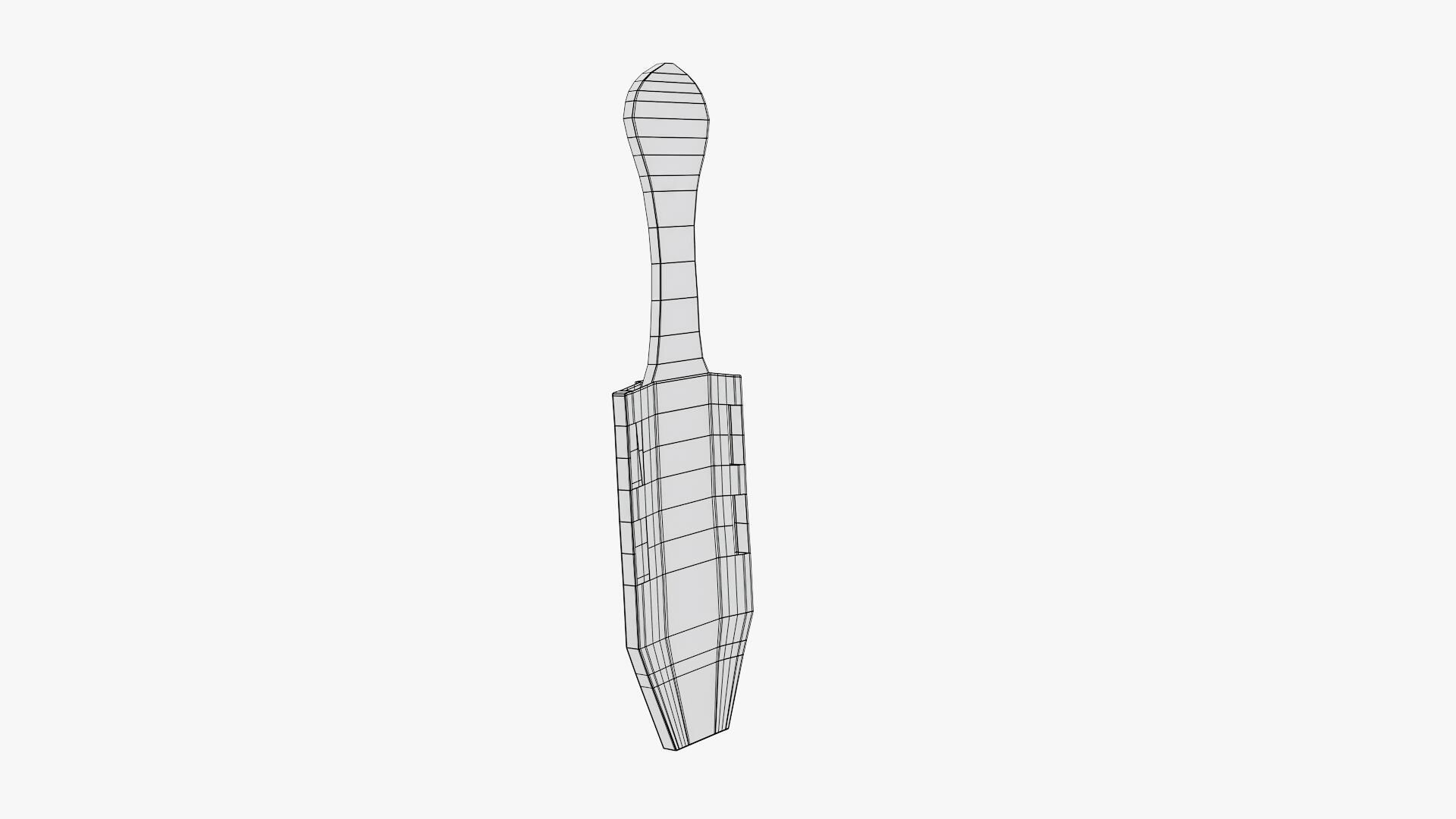 Post Apocalyptic Throwing Knife Low-poly 3D model_18
