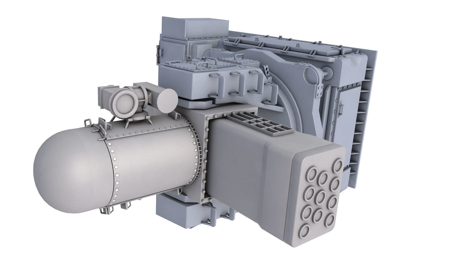 SeaRAM Ship Defense System 3D model_2