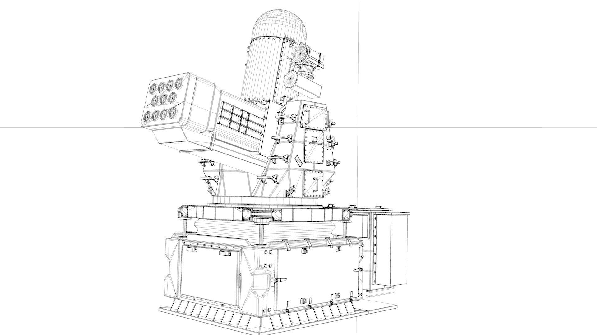 SeaRAM Ship Defense System 3D model_5
